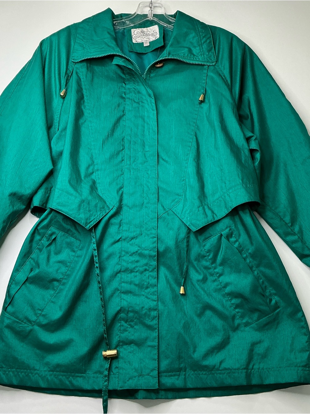 Coat Collectibles Women’s Lightweight Jacket Teal Green Sz M Preowned